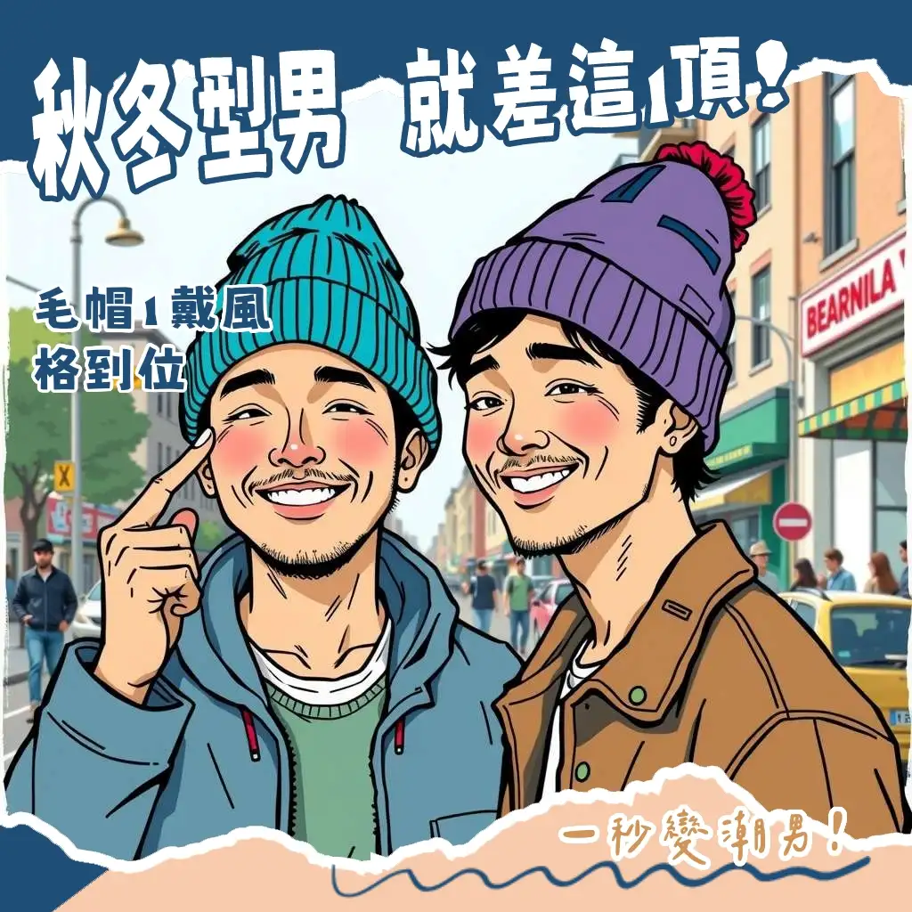 毛帽男穿搭指南：秋冬造型必備單品，多種風格搭配與臉型修飾技巧，讓你輕鬆穿出自信型男魅力。