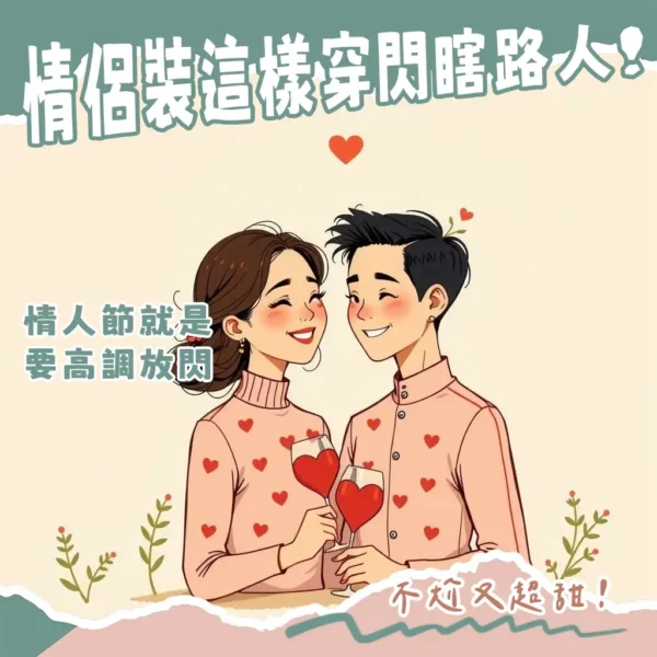 情人節禮物精選情侶裝穿搭指南，涵蓋同款不同色、品牌經典款與配件搭配，讓情侶輕鬆打造低調放閃造型。