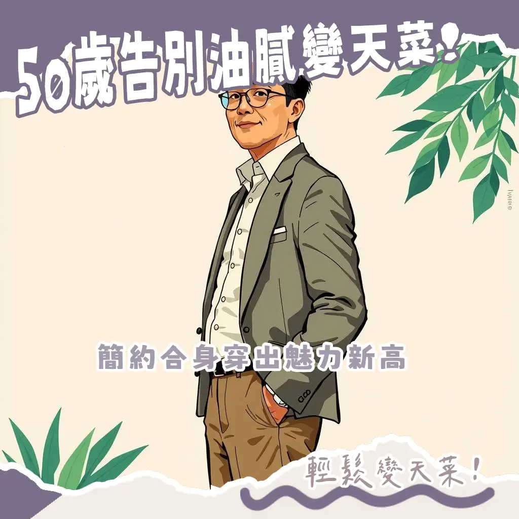 50歲男穿搭指南，型男質感品味穿搭，擺脫油膩感打造熟男風格，含穿搭技巧與單品推薦。