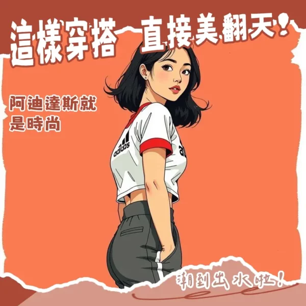 adidas女上衣穿搭指南，涵蓋運動與日常風格，解析三葉草、三條線系列與短版、Oversize等熱門版型。