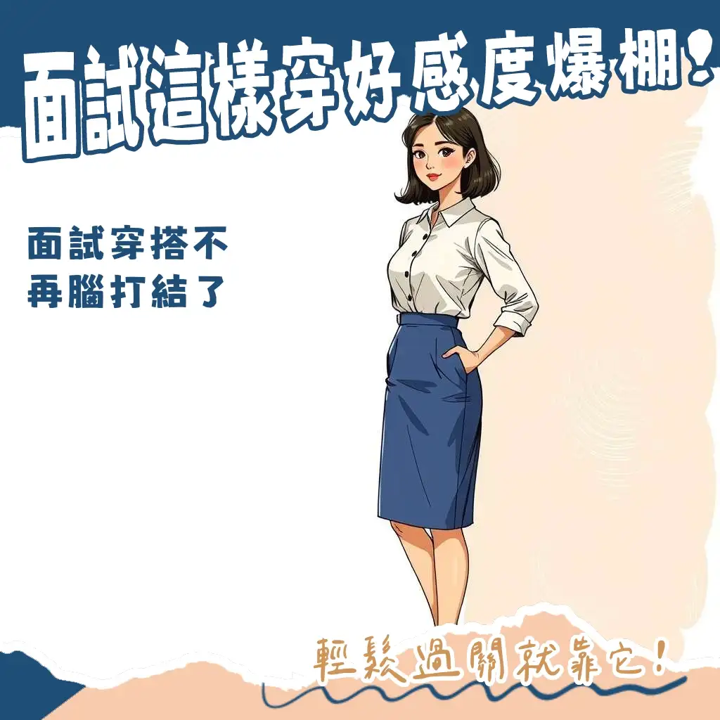 大學面試服裝女穿搭指南：襯衫、及膝裙、西裝褲，打造專業好感度，避開NG單品。