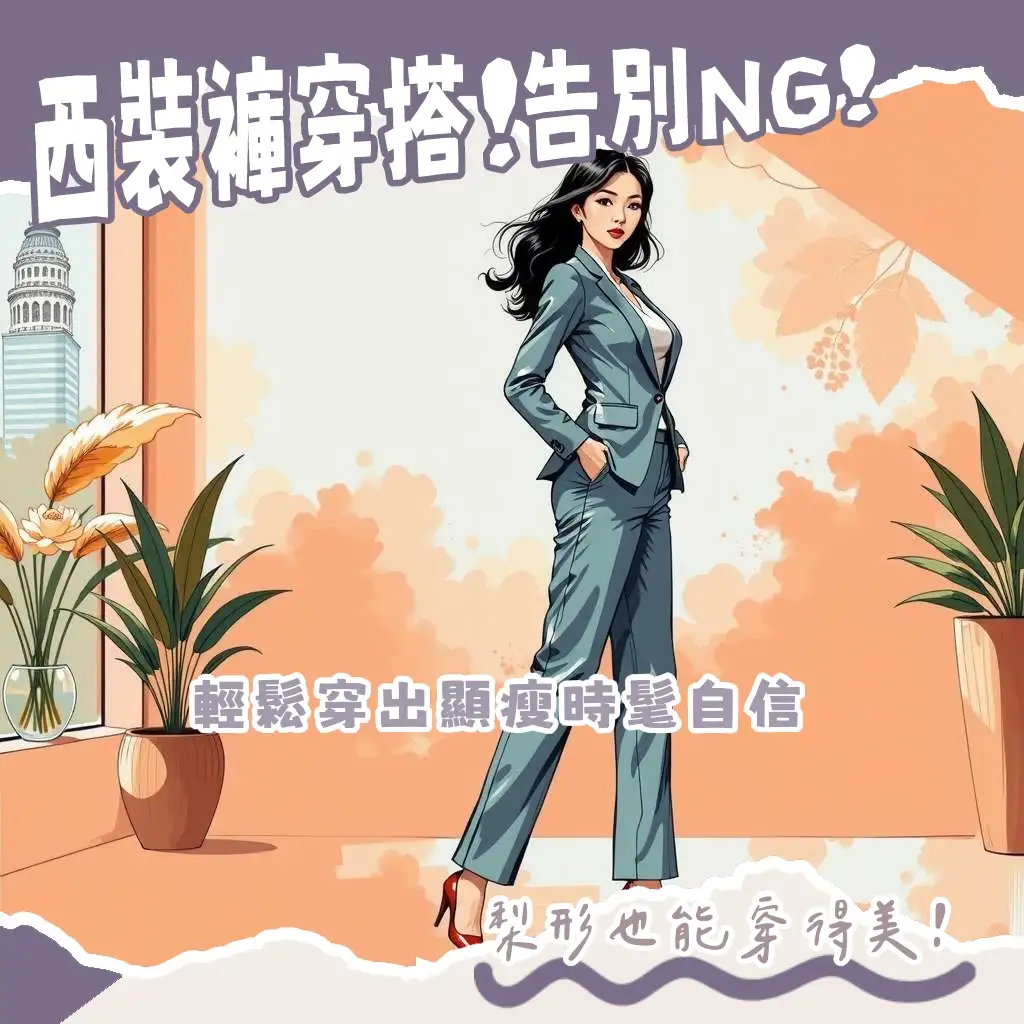 西裝褲女穿搭，掌握輪廓、褲型與混搭技巧，日常上班都顯瘦有型。