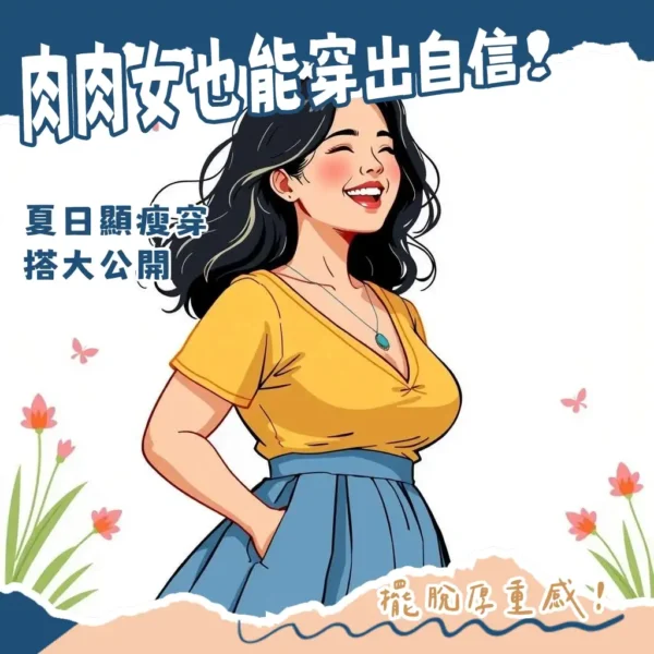 夏天肉肉女穿搭顯瘦秘訣，輕鬆打造涼爽自信風格，告別臃腫。