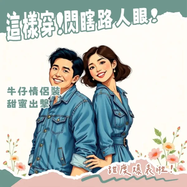 質感牛仔情侶裝穿搭，涵蓋丹寧外套、牛仔褲與多樣化搭配技巧，助你輕鬆搞定約會穿搭。