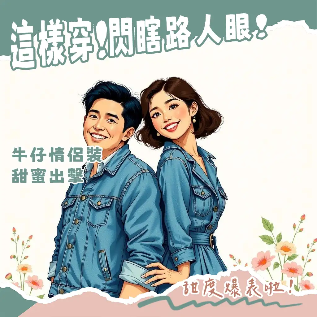 質感牛仔情侶裝穿搭，涵蓋丹寧外套、牛仔褲與多樣化搭配技巧，助你輕鬆搞定約會穿搭。