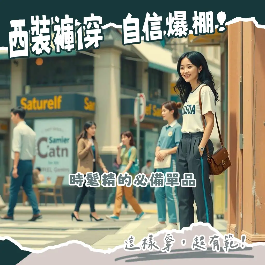 西裝女穿搭示範，女生西裝褲版型挑選與日常風格搭配技巧，呈現俐落質感。