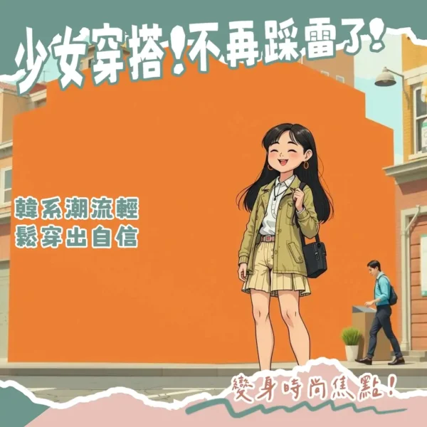 少女穿搭風格解析，包含Y2K、韓系學院風、運動休閒風與簡約風穿搭技巧與流行單品推薦。