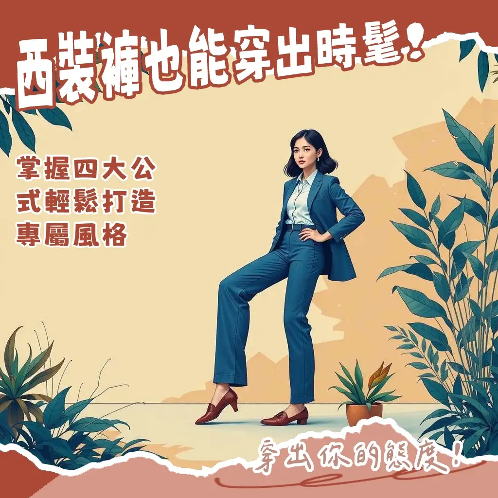 女生西裝褲穿搭指南，教你挑選適合的版型與多種風格搭配技巧，輕鬆打造時尚又舒適的日常與職場造型。