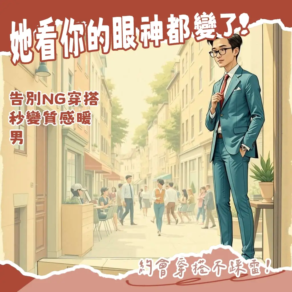約會穿搭男指南：休閒、正式場合穿搭建議，提升好感度必備單品。