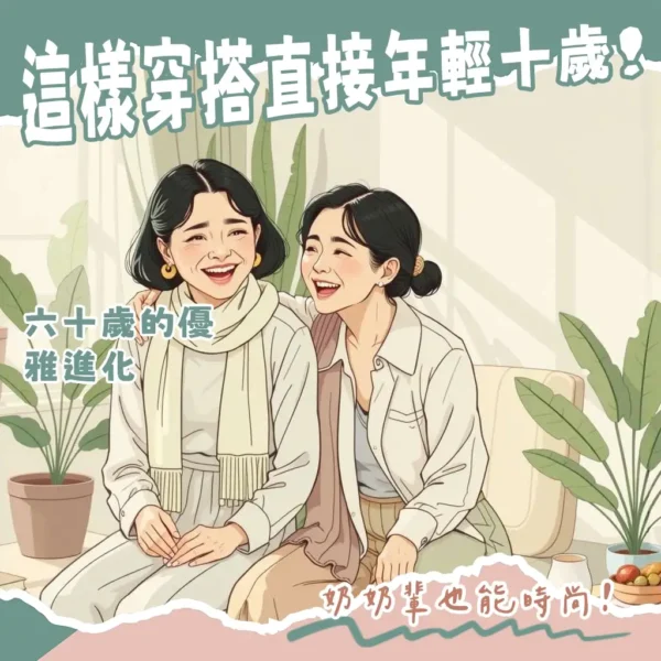 60歲穿搭指南：展現優雅自在的銀髮時尚，教你如何透過材質、版型與色彩搭配，穿出越活越年輕的品味。