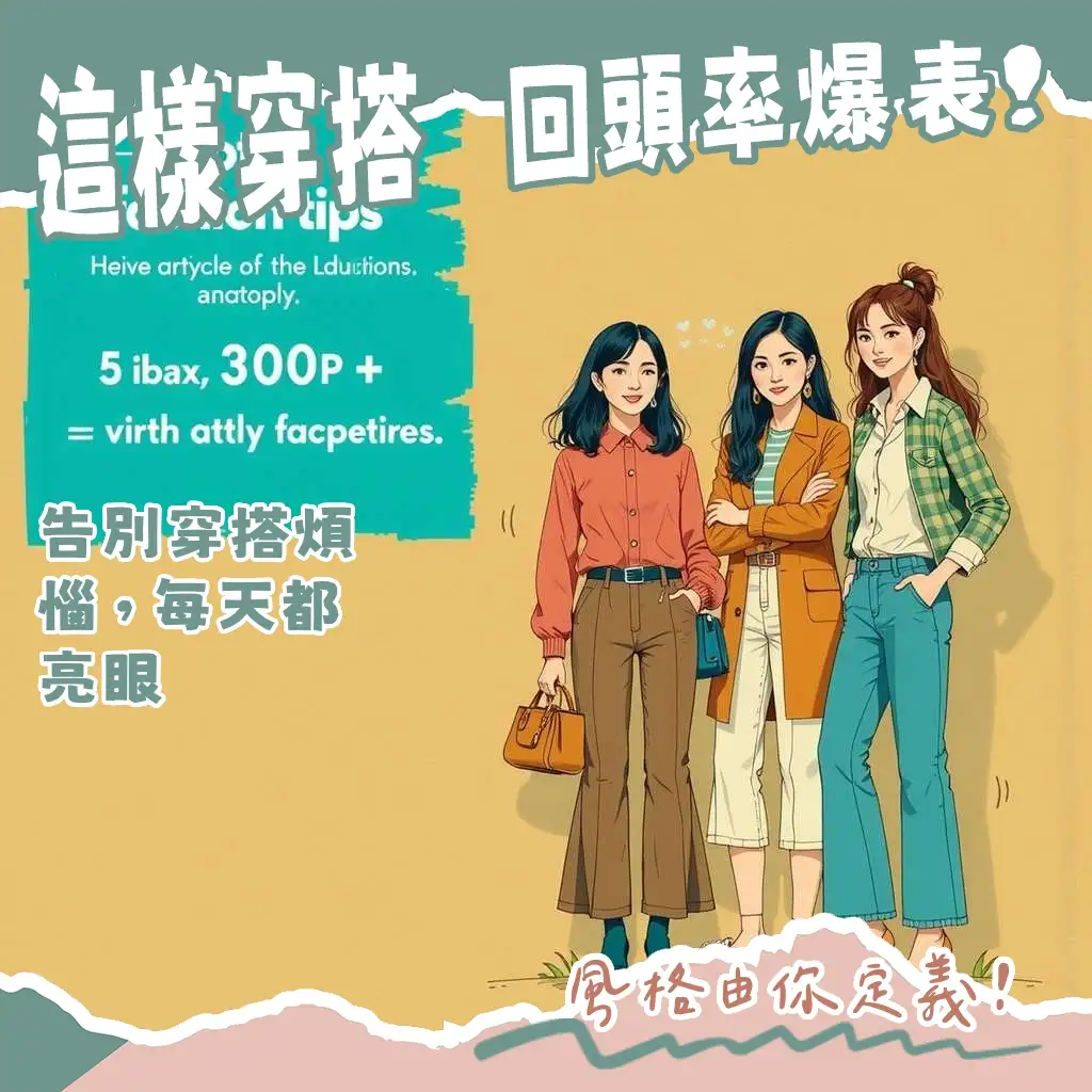 OOTD穿搭教學，包含風格主題、色彩搭配、配件點綴與拍照技巧