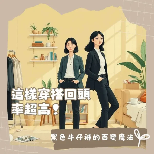黑色牛仔褲穿搭指南：顯瘦版型、百搭鞋款與多變風格 OOTD 示範
